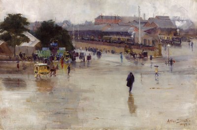 The Railway Station, Redfern by Arthur Streeton